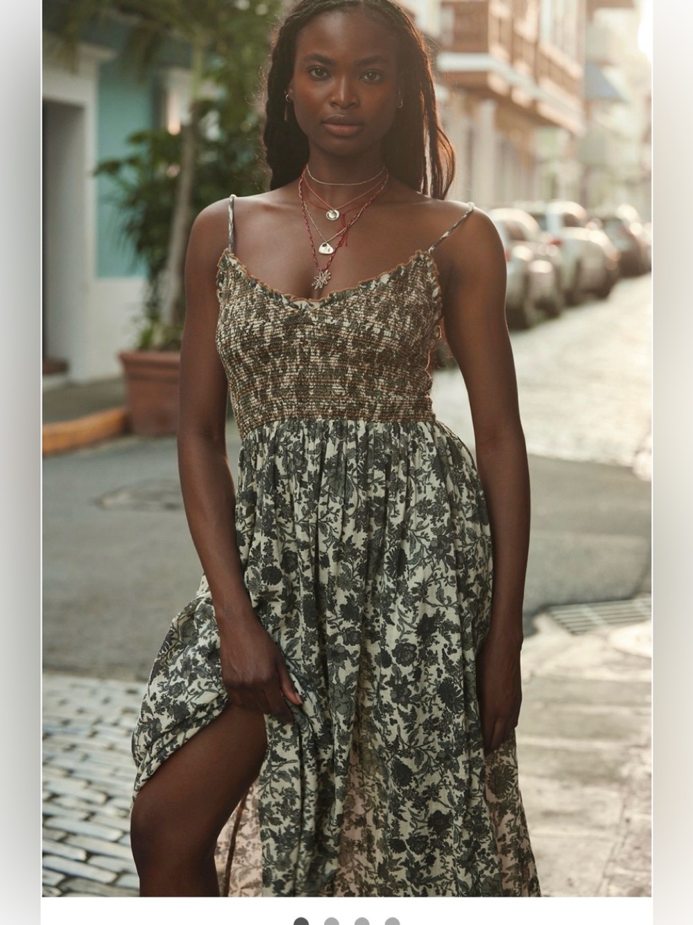 Free People Floral Smocked Maxi